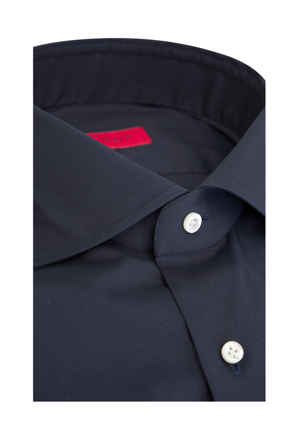 Isaia - Solid Navy Dress Shirt