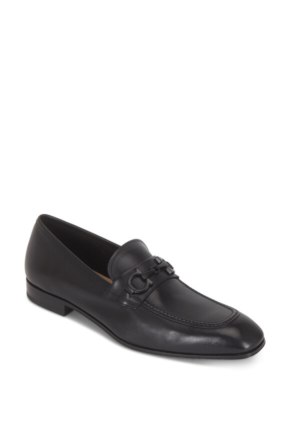 Ferragamo - Asten Black Gancini Bit Loafer 