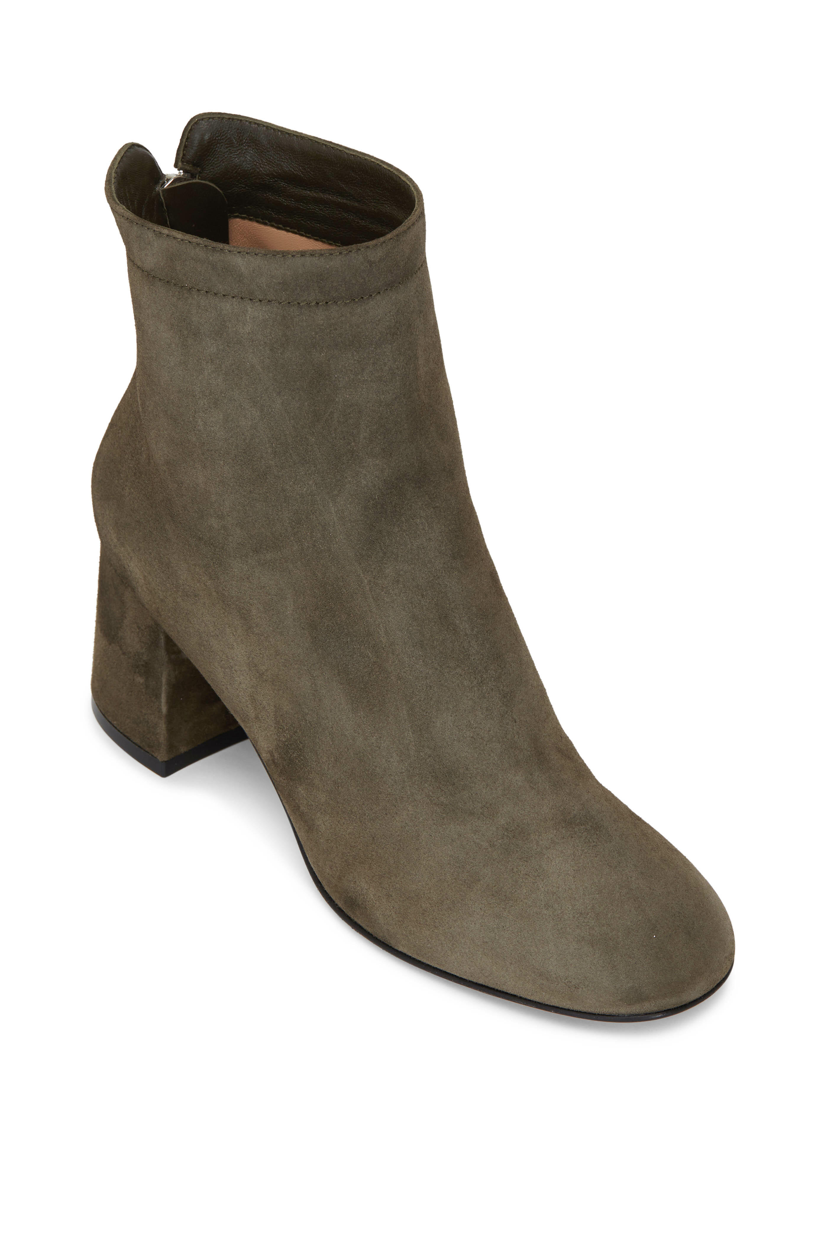 Gianvito Rossi - Hyder Dark Olive Suede Bootie, 60mm