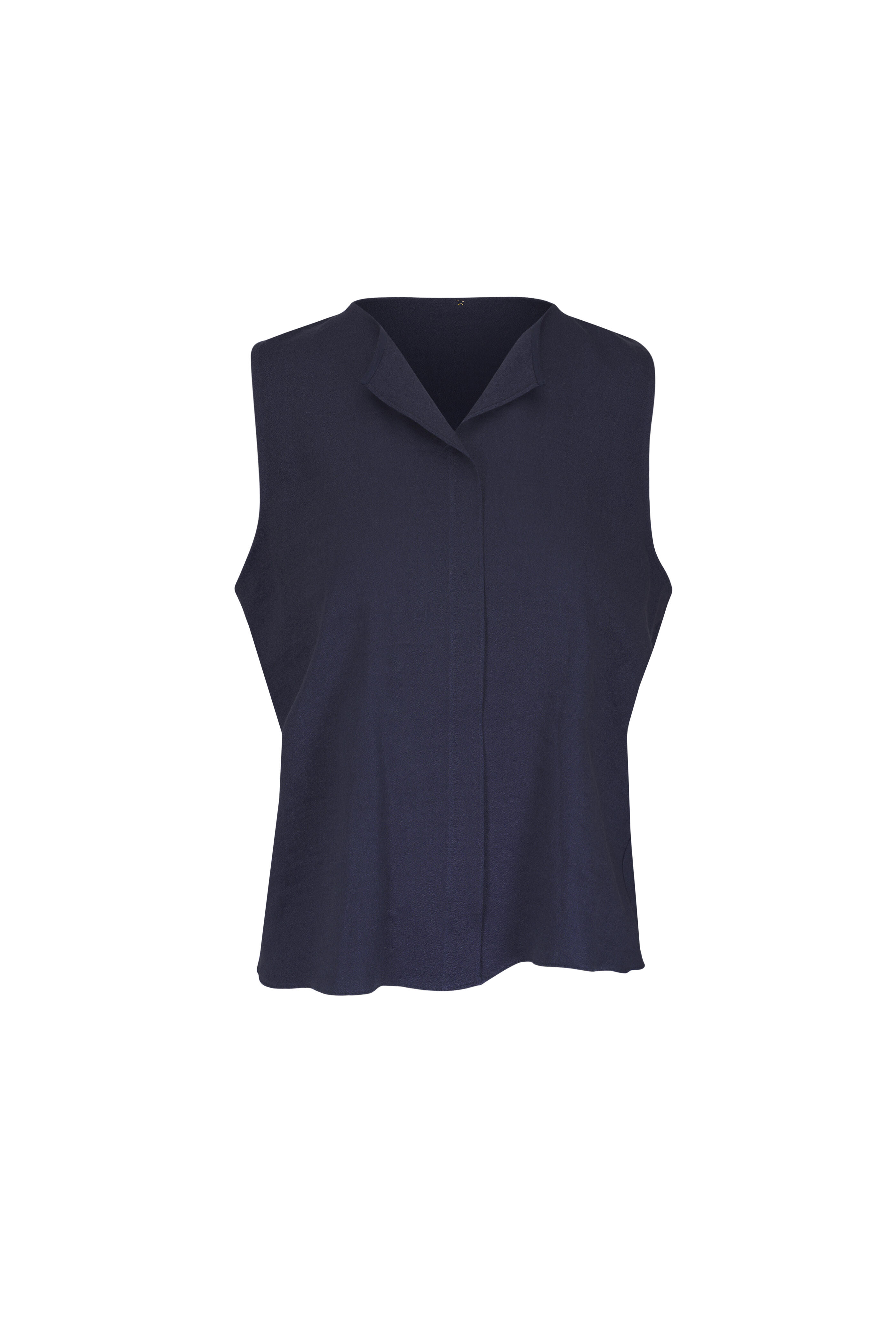 Peter Cohen - Ethnic Navy Stretch Linen Viscose Tank
