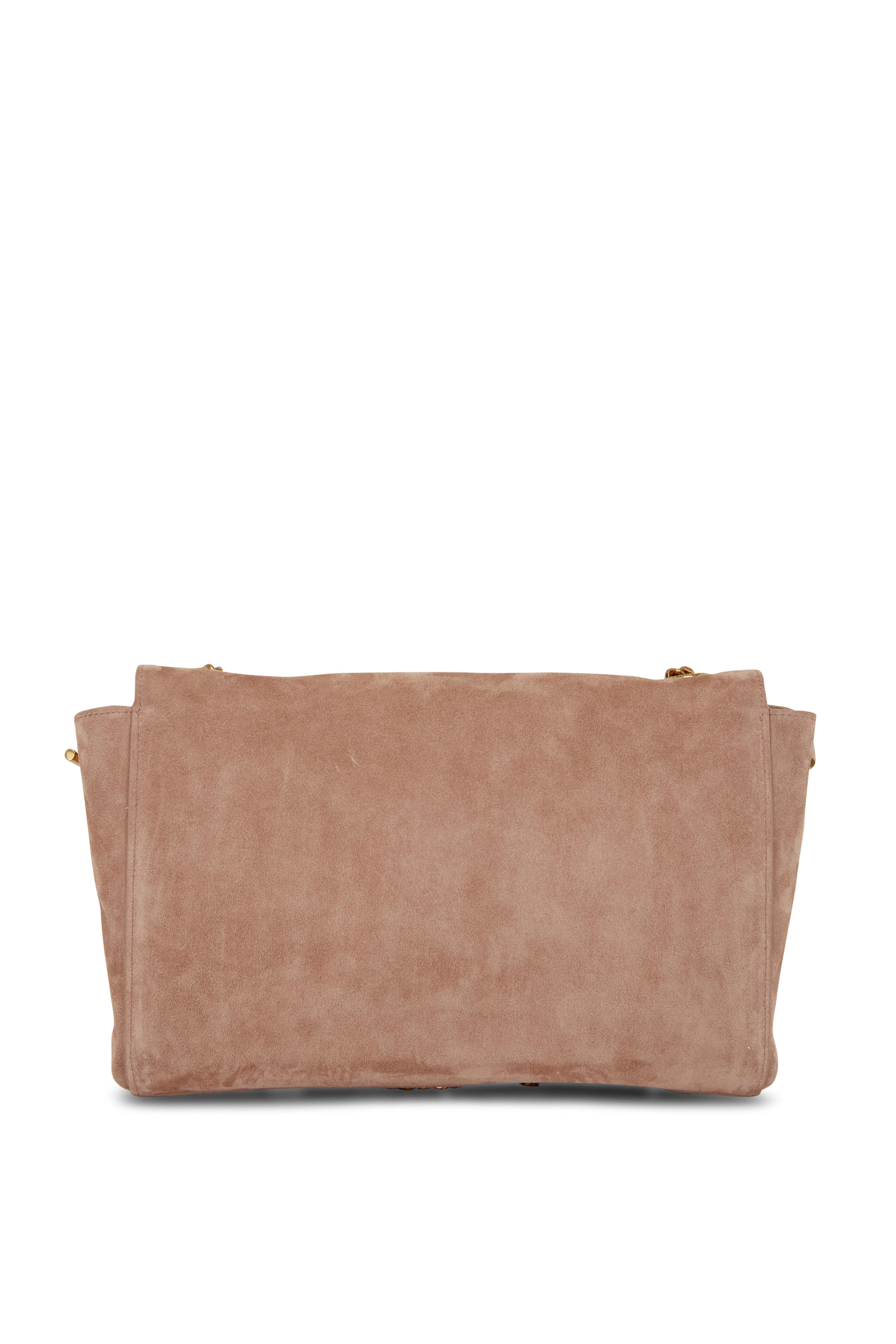 24AW new/Saint Laurent スエードクロスボディバッグ Bag Brown Saint Laurent - Kate Rosy Sand Reversible Chain Shoulder Bag