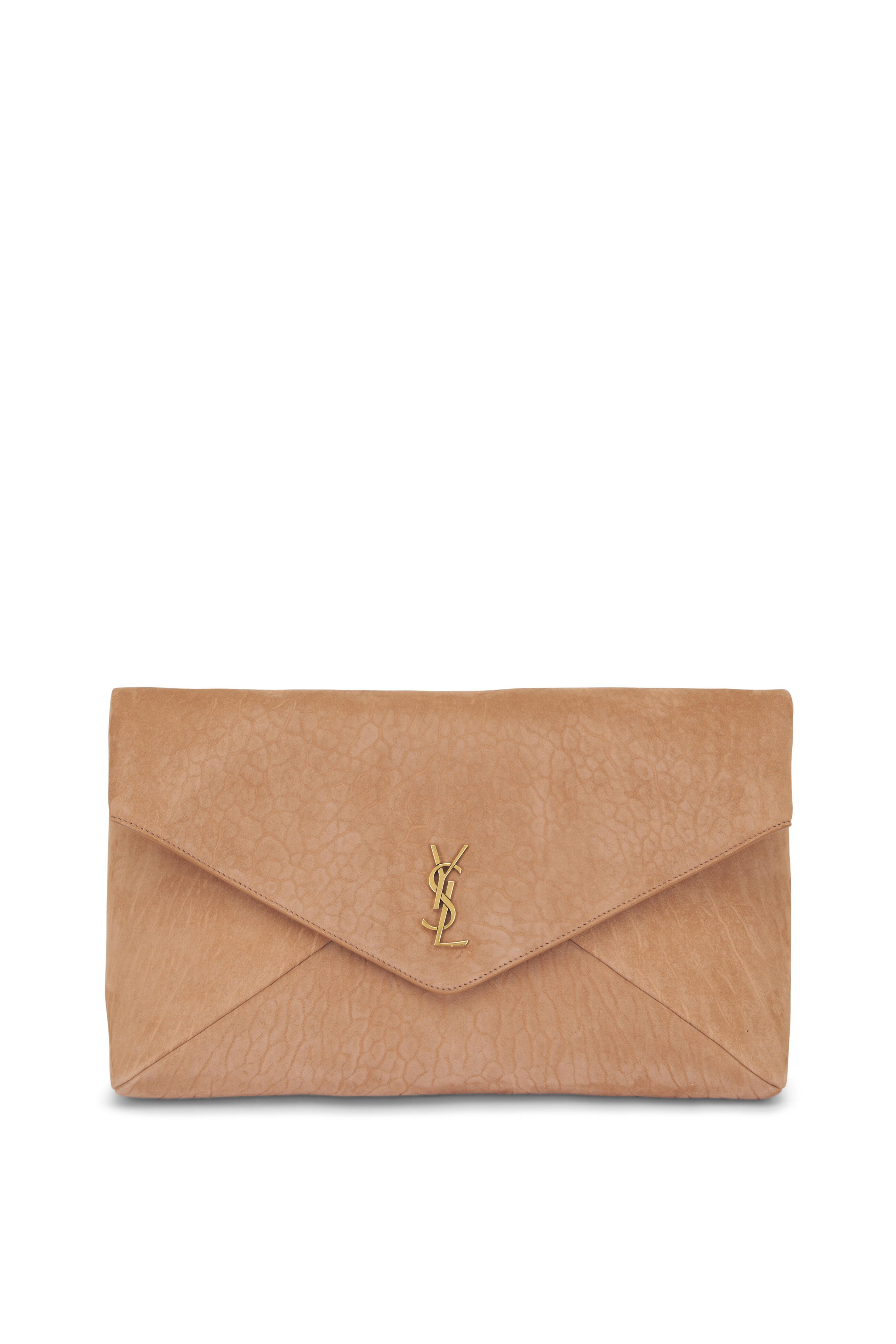 Saint Laurent - Cassandre Honey Caramel Leather Chain Clutch