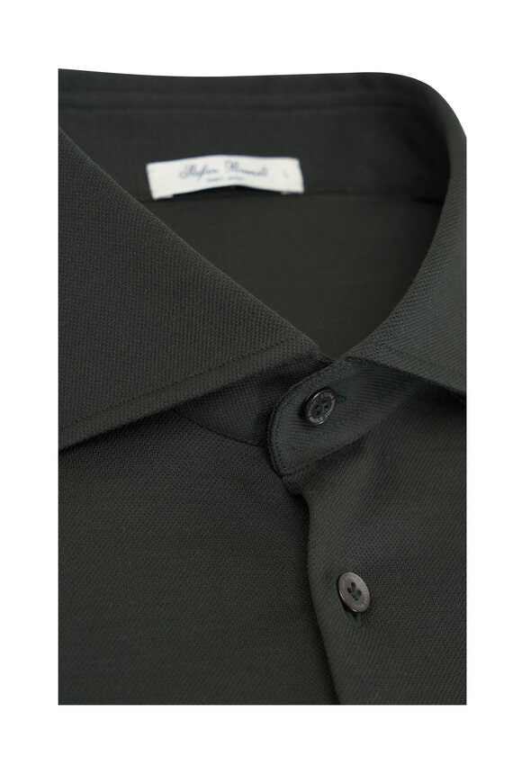 Stefan Brandt - Dark Green Cotton Knit Sport Shirt