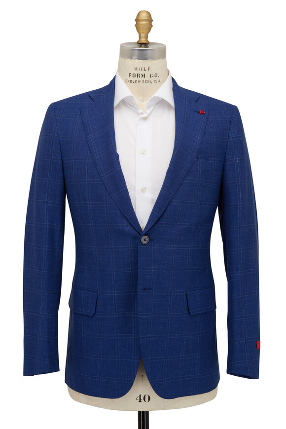 Isaia - Bright Blue Summertime Plaid Suit