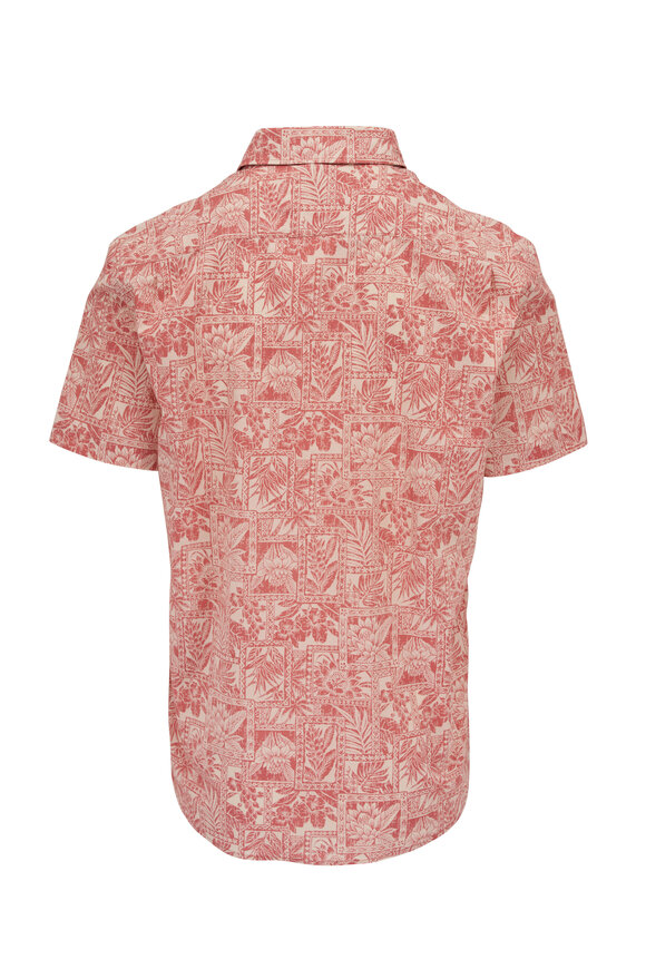 Faherty Brand - Playa Coral Tile Print Short Sleeve Sport Shirt