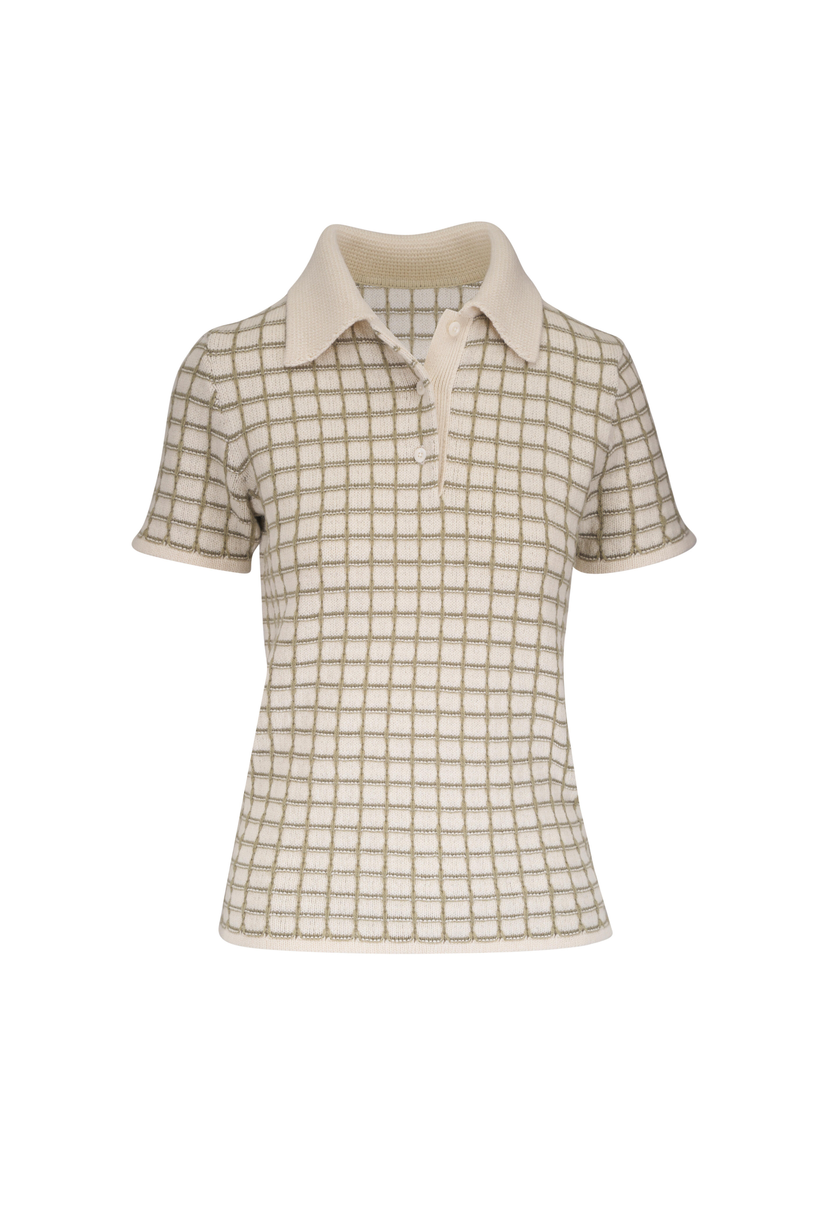 The Elder Statesman - Ida Moss Check Cashmere Polo