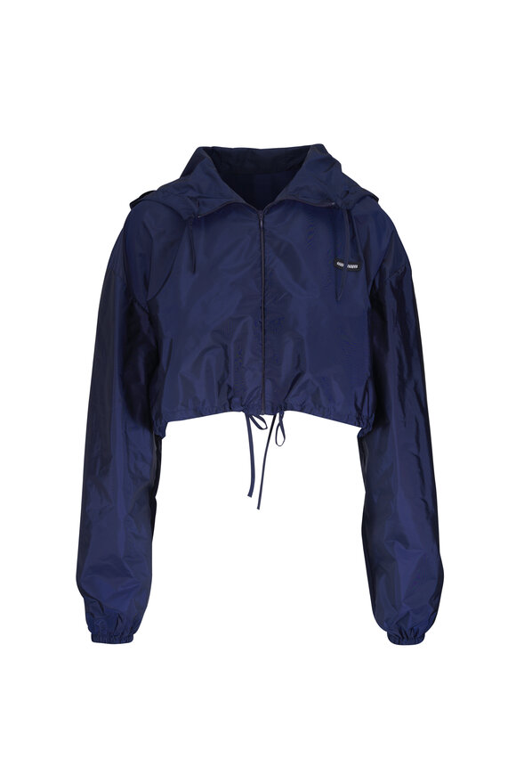 Miu Miu Cobalt Blue Cropped Jacket - view 1