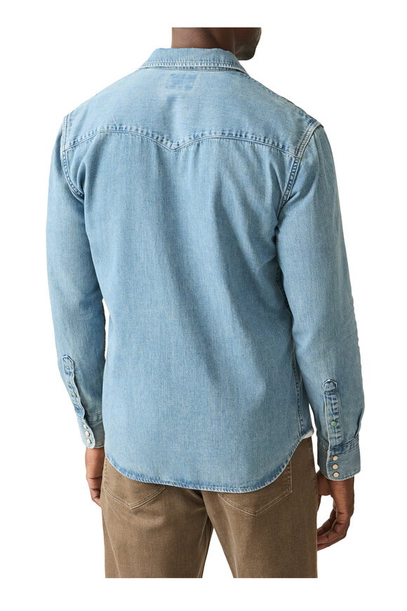 Faherty Brand - Western Faded Indigo Denim Sport Shirt