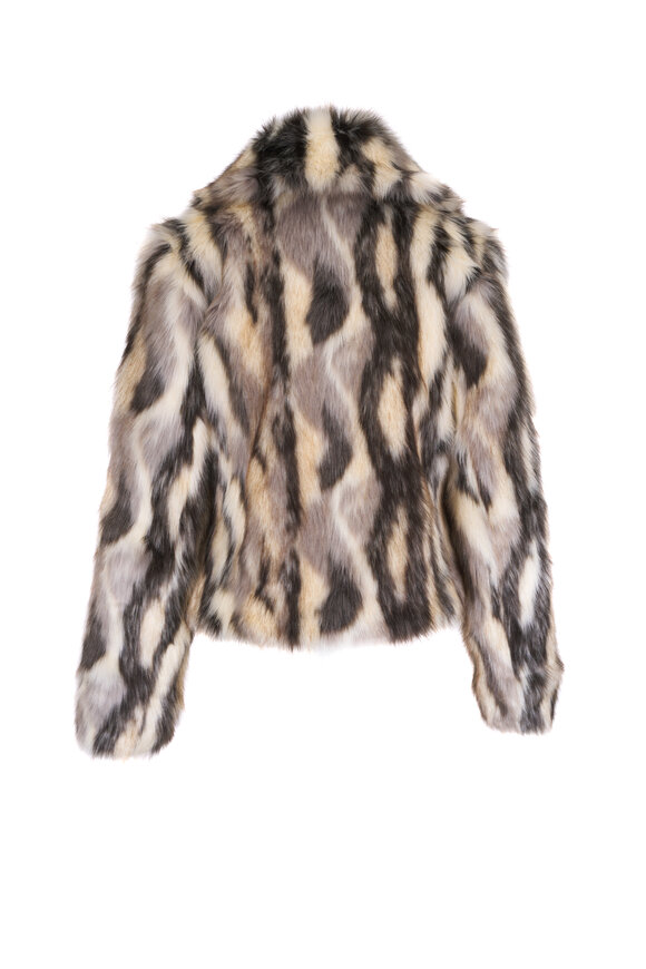 Viktoria Stass - Gray Multi Vegan Fur Jacket