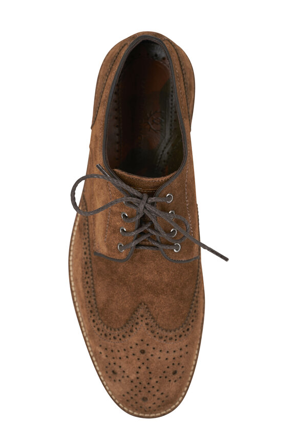 Martin Dingman - Ernest Brown Suede Wingtip Dress Shoe 