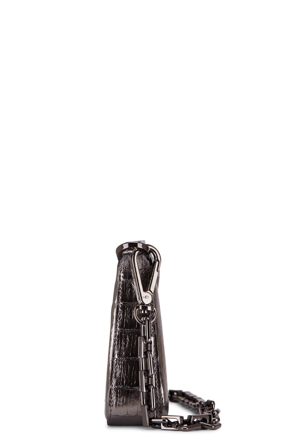 Maria Oliver - Madison Anthracite Embossed Shoulder Bag