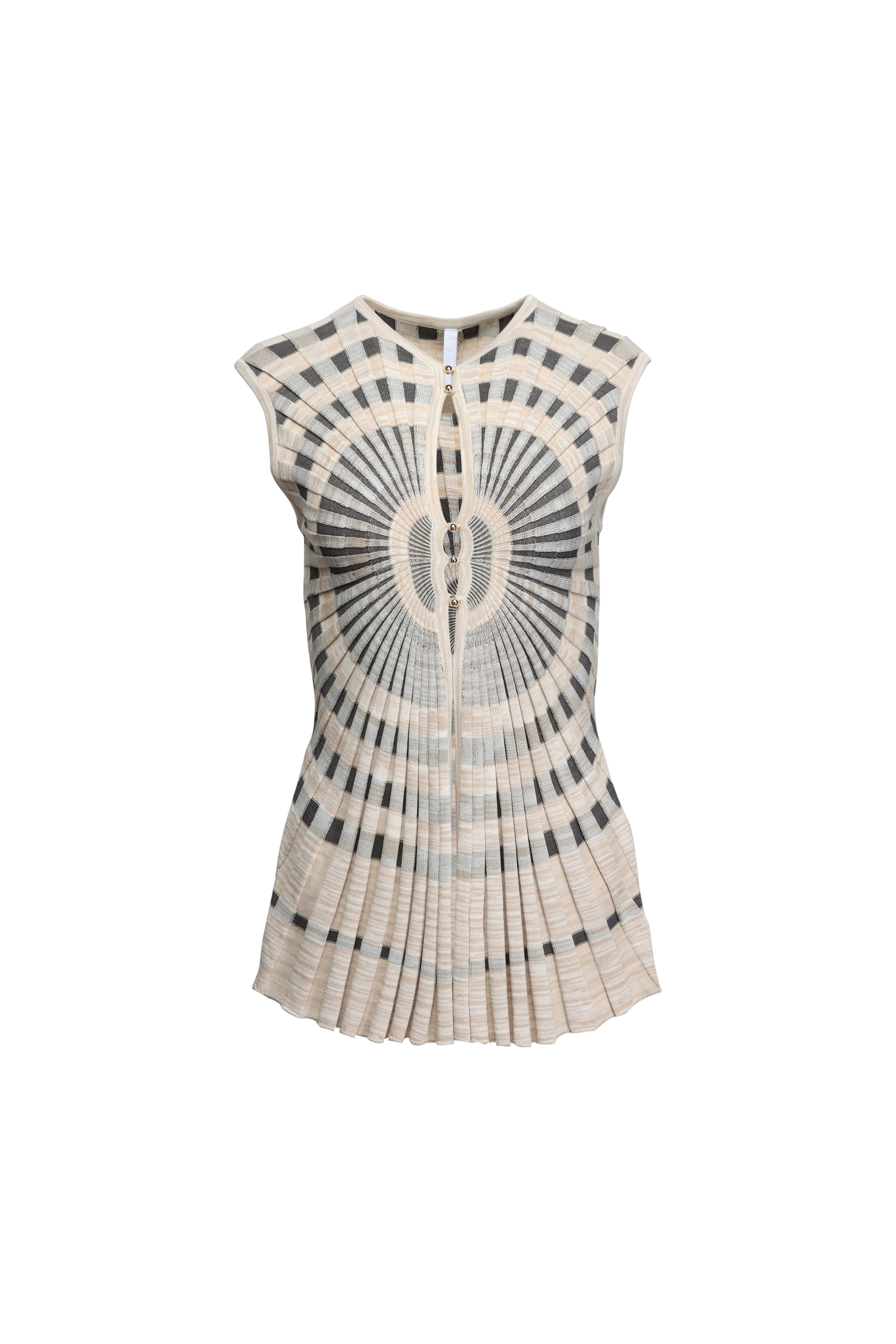 Acler - Rendell Charcoal Gray & Pewter Top