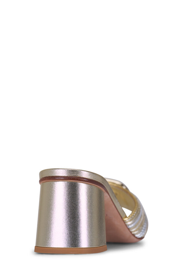Valentino Garavani Platino VLogo Signature Slide, 60mm - view 4