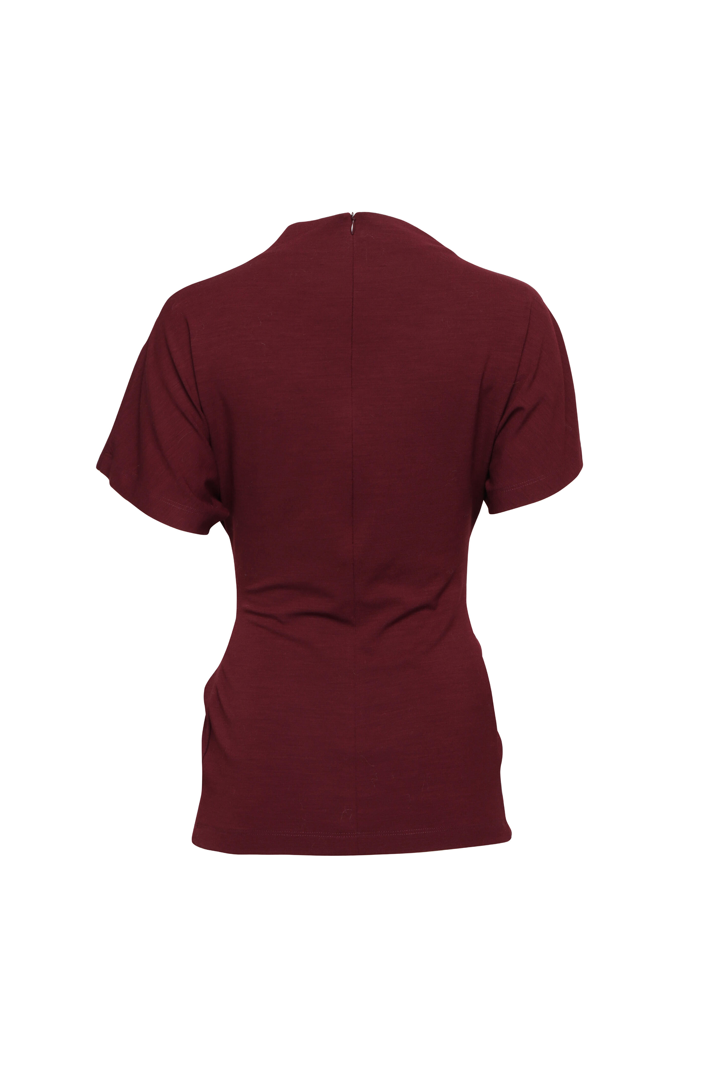 Brunello Cucinelli - Dark Red Buckle Blouse