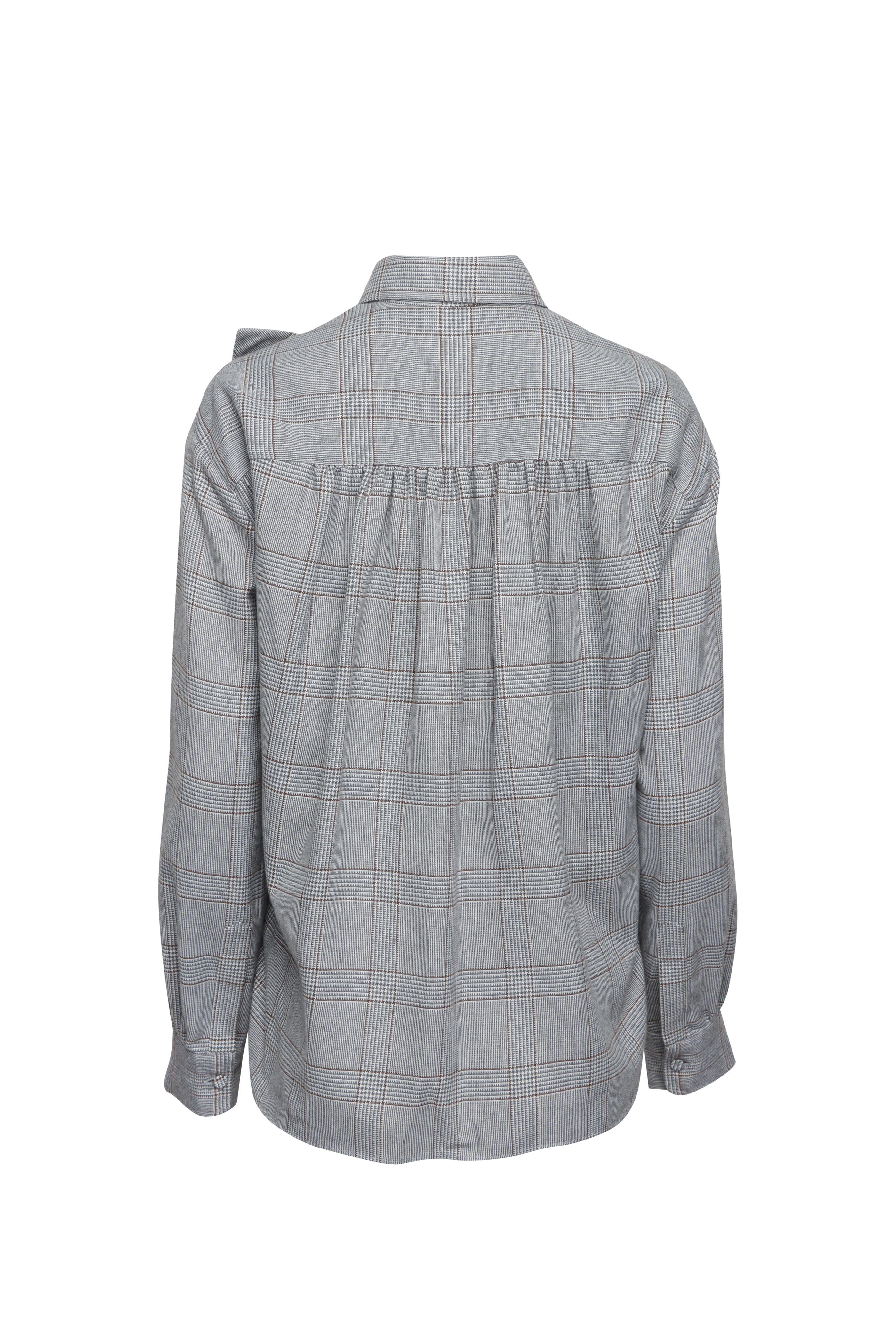 Aknvas - Flor Grey Plaid Top