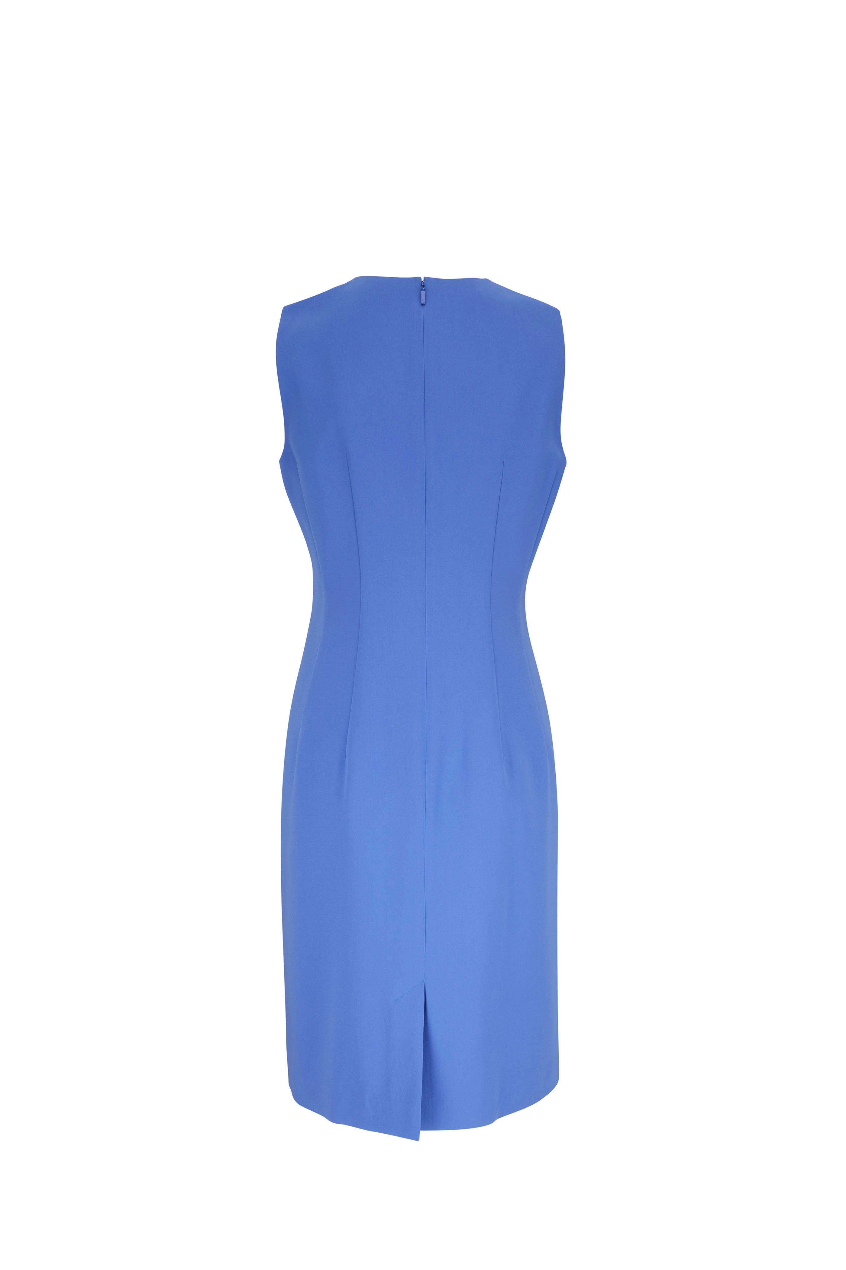 Lafayette 148 New York - Harpson Finesse Classic Cobalt Crepe Sheath Dress