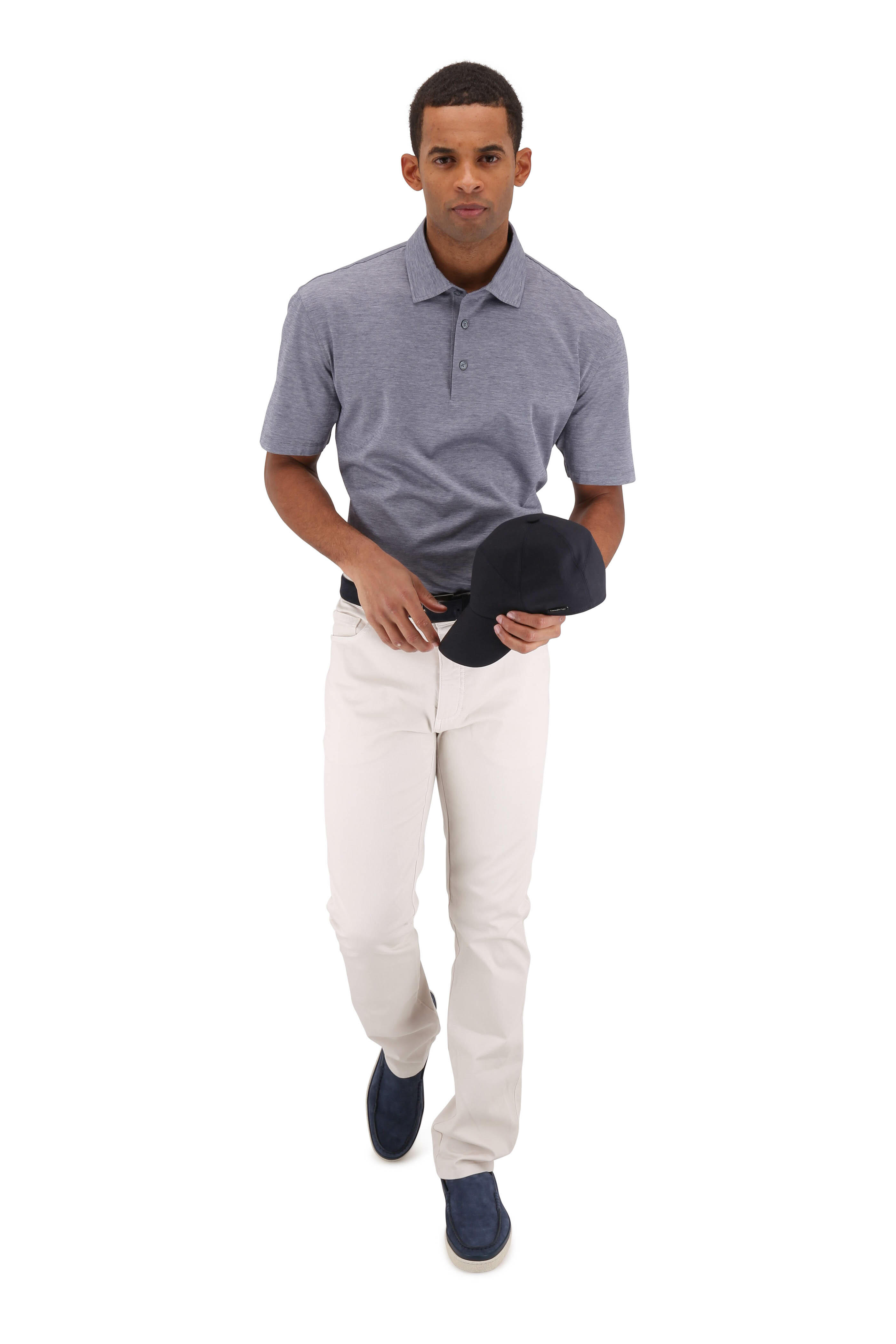 Zegna - Medium Blue Suede Loafer