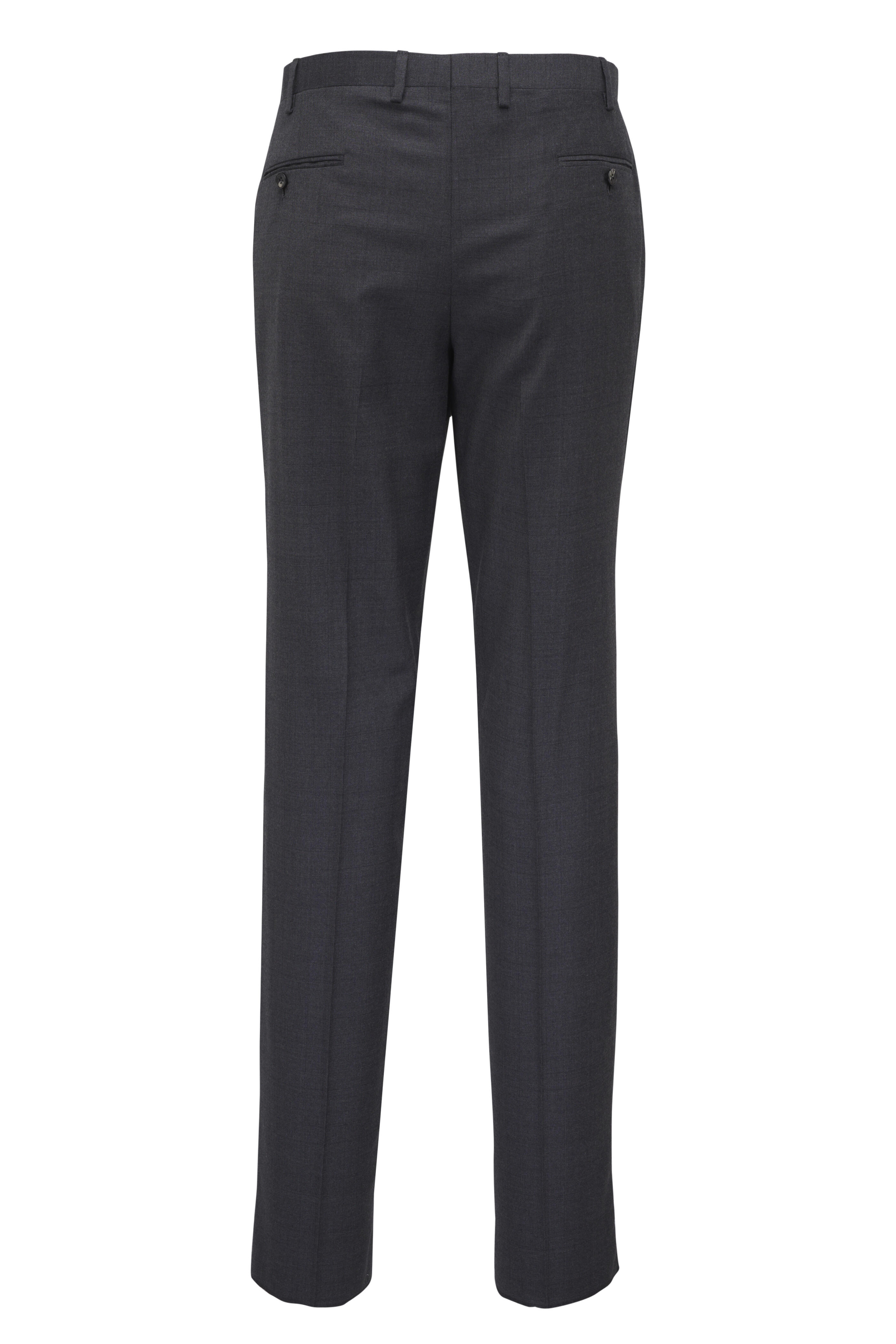 Kiton - Charcoal Gray Tonal Plaid Wool Suit