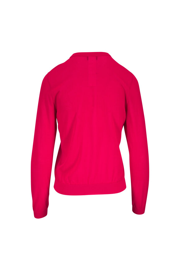 Akris Vermillion Grid Knit Cardigan - view 3