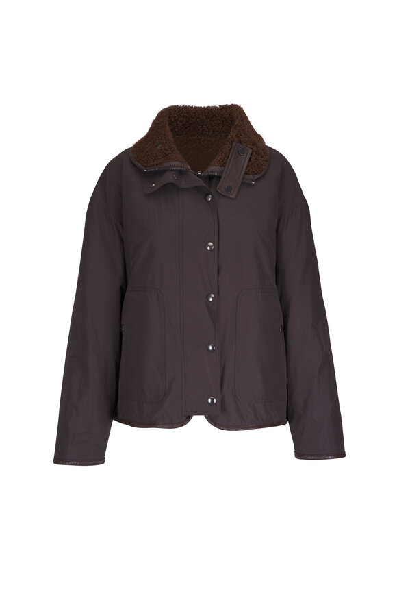 Brunello Cucinelli Chocolate Reversible Coat - view 5