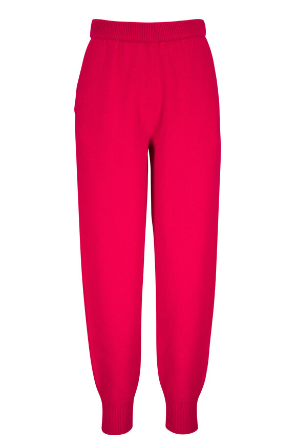 Carolina Herrera Herrera Red Knit Joggers