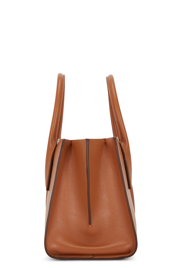 Tod's - Manici Cognac Leather Medium Shopper Tote