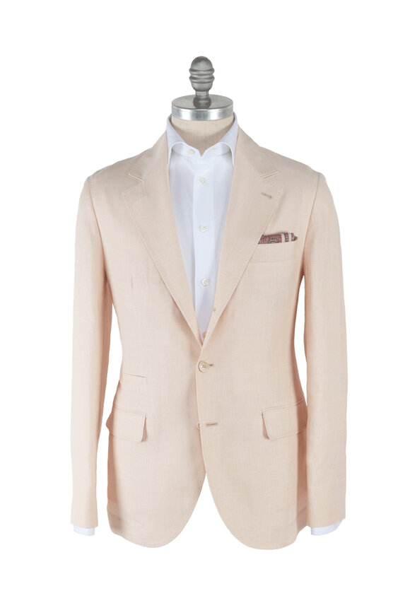 Brunello Cucinelli Melon Prince of Wales Sportcoat - view 2
