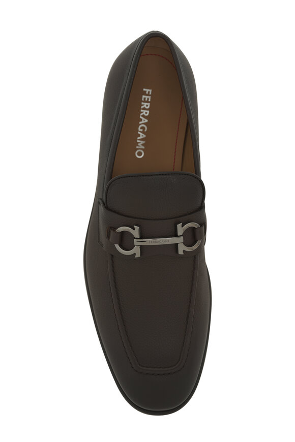 Ferragamo - Foster Brown Leather Gancini Bit Loafer