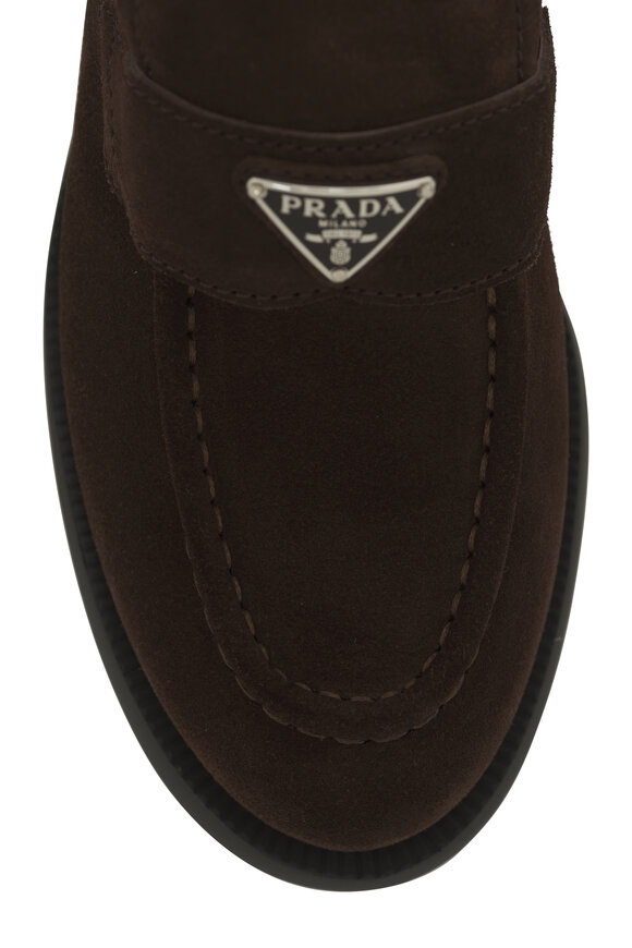 Prada - Calzature Donna Brown Suede Loafer