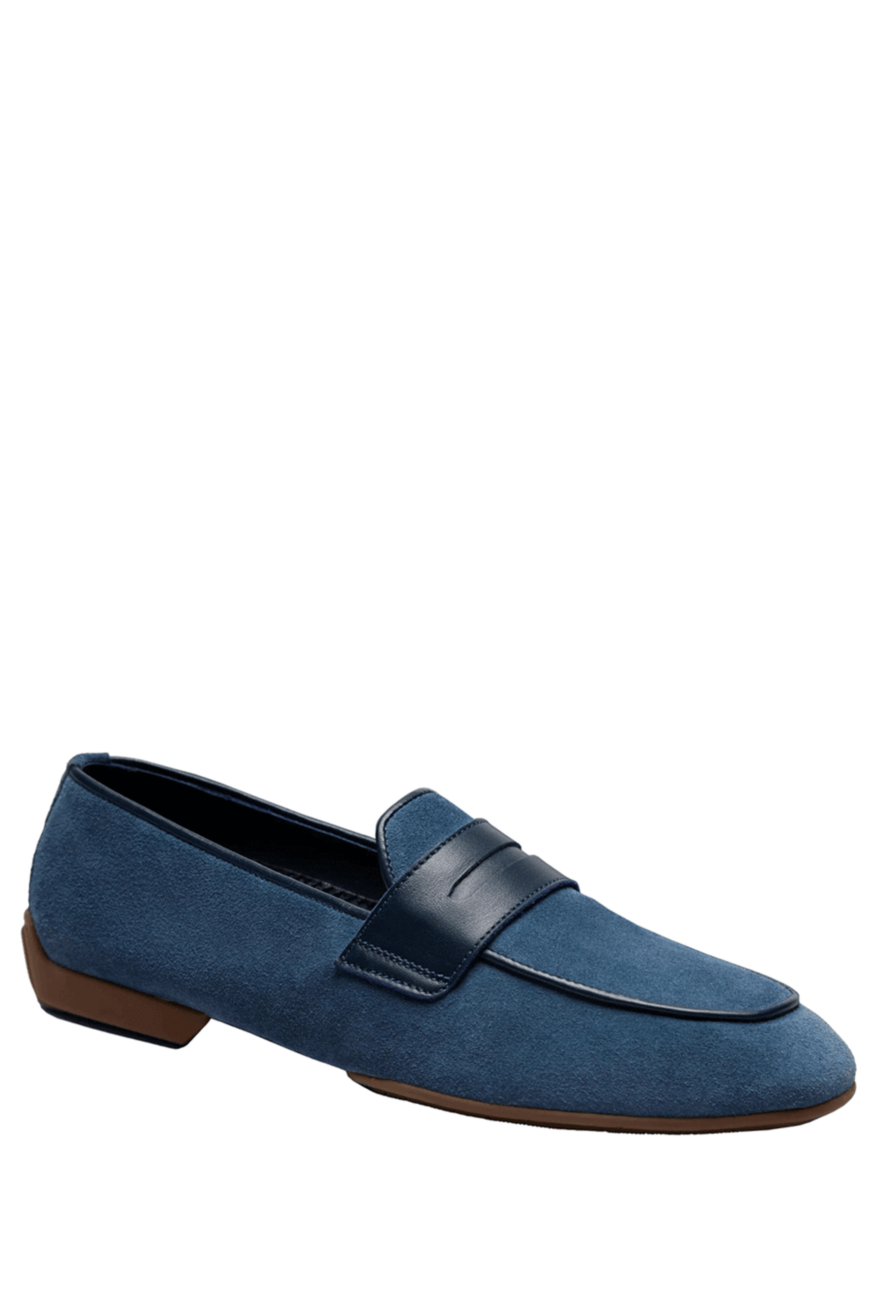 Brioni - Monza Suede Driver Loafer in Periwinkle