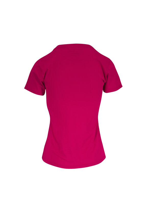 Nili Lotan Carol Red V-Neck T-Shirt - view 2