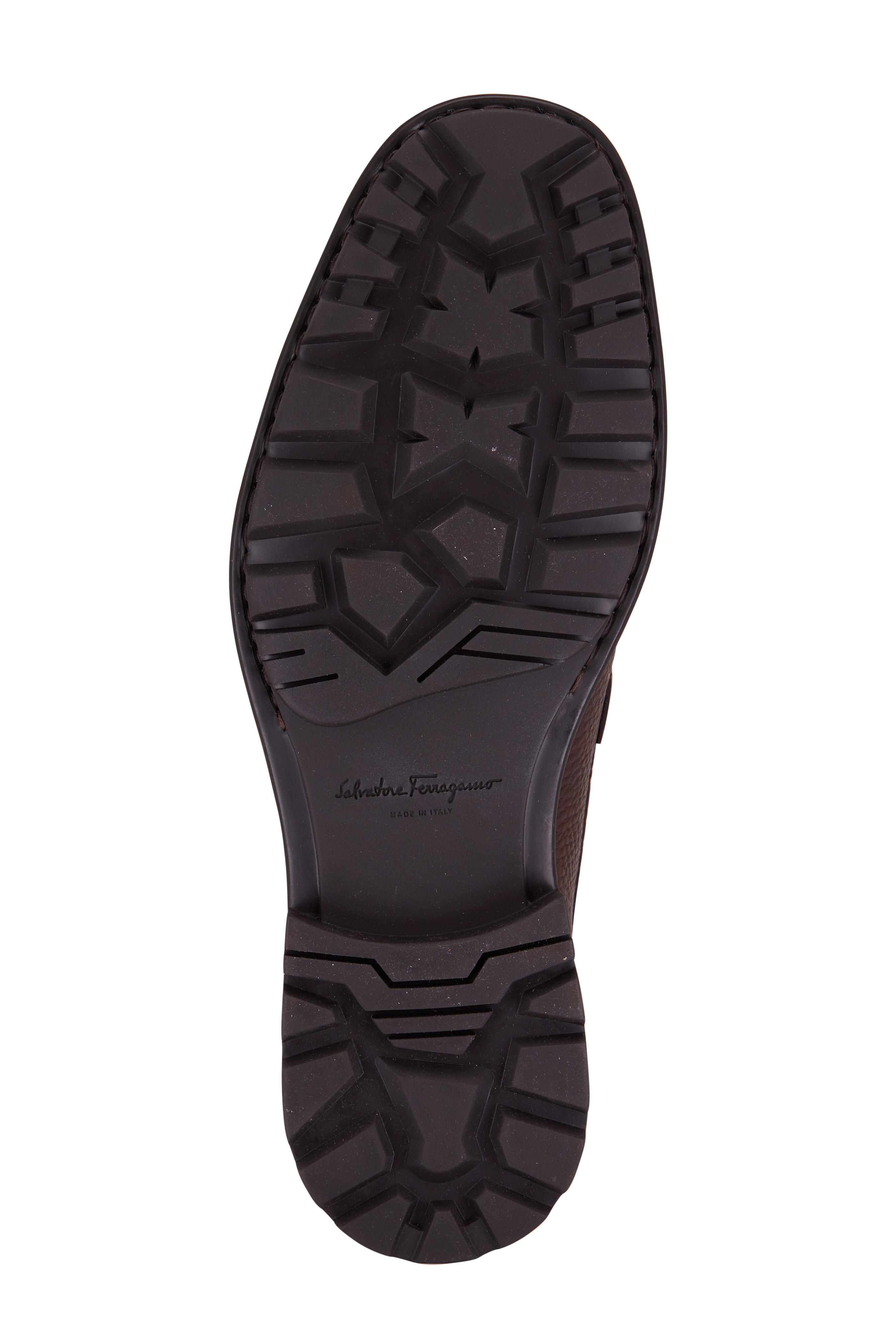 Ferragamo - David Dark Brown Tamarindo Leather Dress Shoe