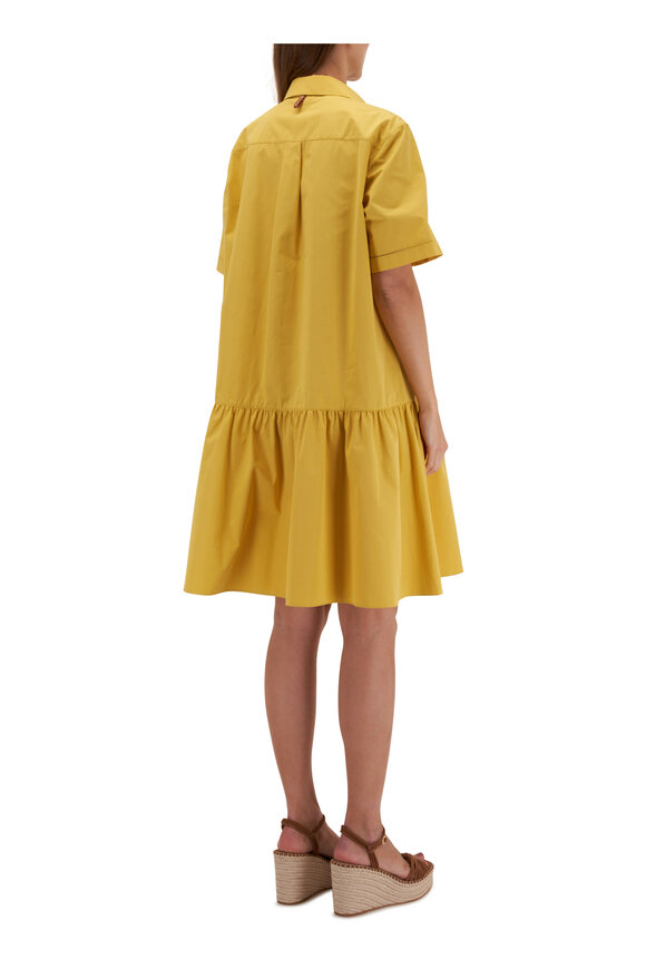 Lafayette 148 New York - Troy Bright Citrine Short Sleeve Peplum Dress 