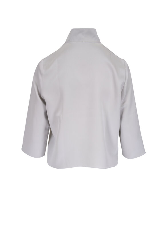 Peter Cohen - Frolic Light Gray Silk Top