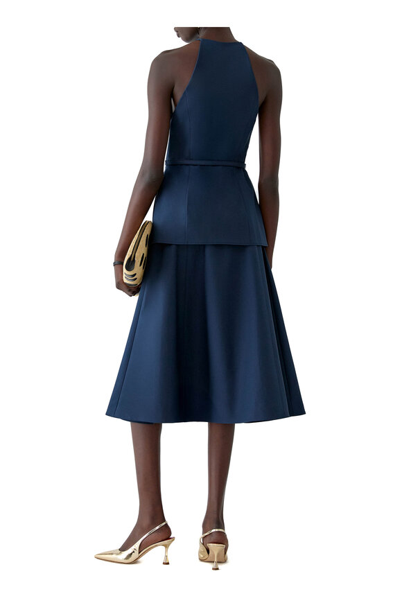 Carolina Herrera Midnight Cotton Midi Skirt - view 3