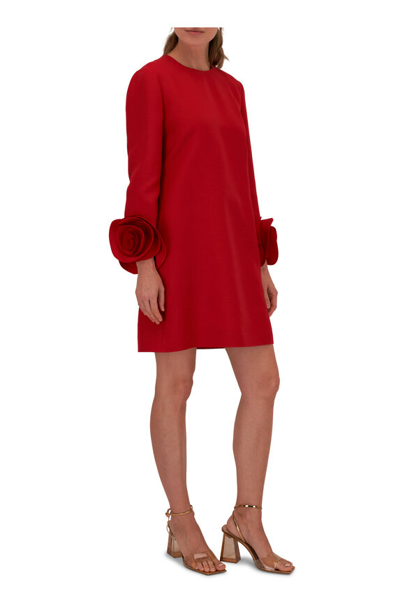 Valentino - Red Crepe Couture Mini Dress