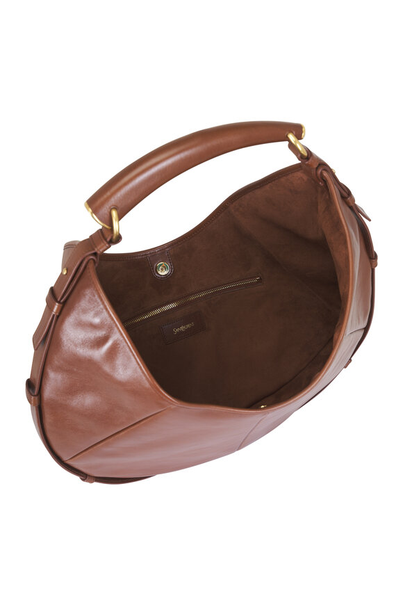 Saint Laurent Medium Mombasa Burnt Bread Leather Top Handle Bag - view 7