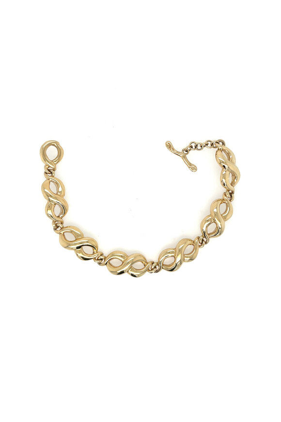 Ellen Hoffman 14k Yellow Gold Medium Infinity Link Bracelet - view 1