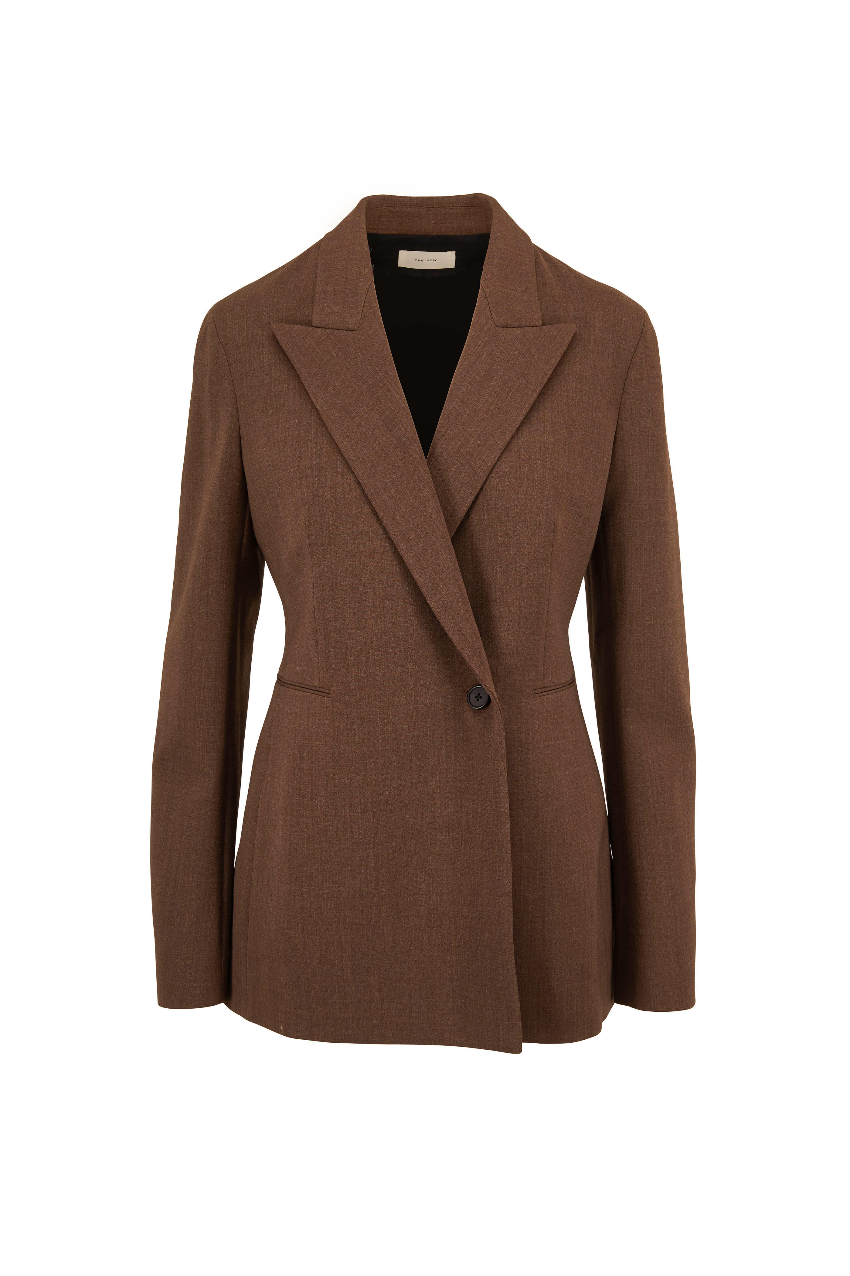 The Row Ciel Light Espresso Stretch Wool Jacket