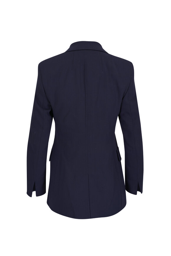 Akris Lucia Navy Blue Long Jacket - view 4