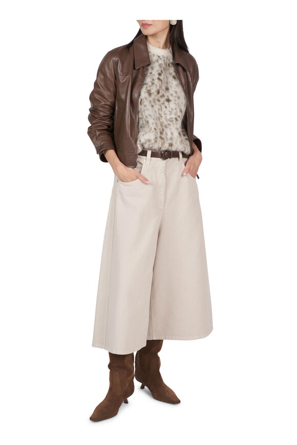 Brunello Cucinelli City Mocha Suede Tall Boot, 45mm - view 5