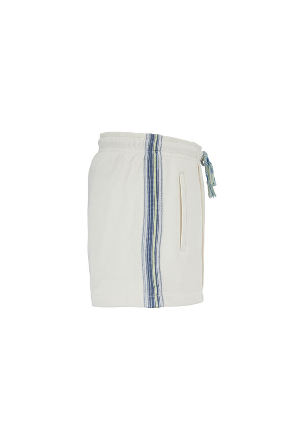 Rag & Bone - Molly Ivory Striped Trim Cotton Shorts