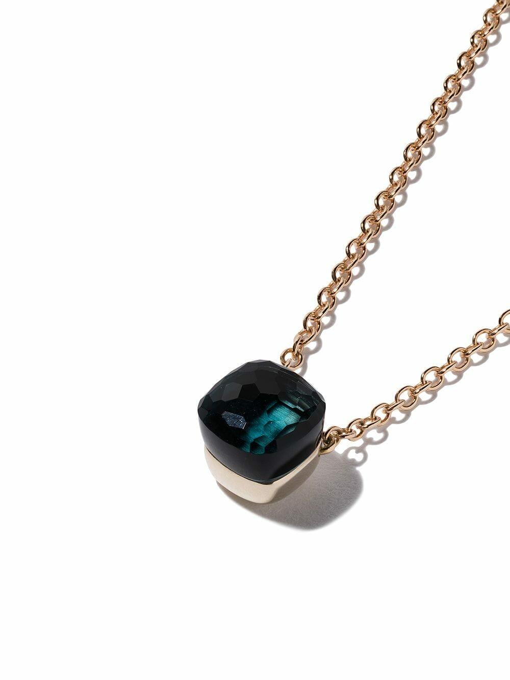 Pomellato - 18K Rose Gold Nudo Blue Topaz Necklace