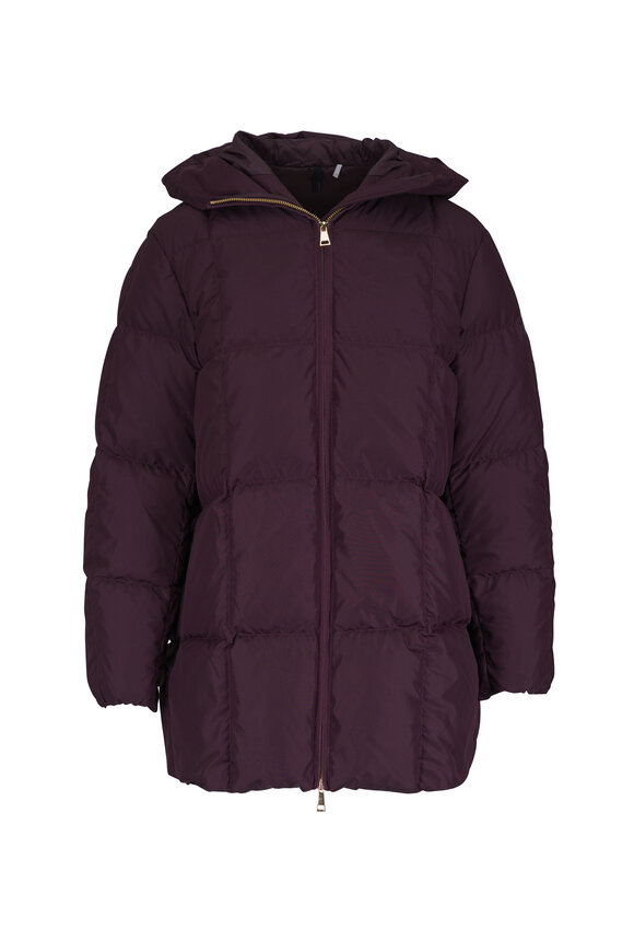 Moncler Darbon Burgundy Oversized Down Jacket