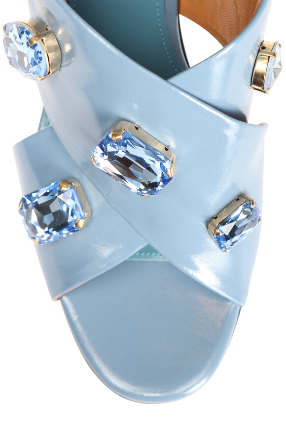 Marni Light Blue Crystal Criss Cross Sandal - view 4