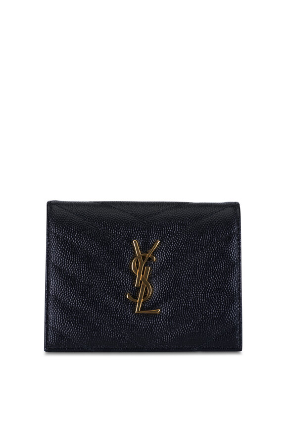 Saint Laurent Quilted Leather Cassandre Matelasse Wallet