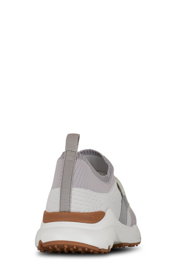 Tod's Kate Sport Run White & Gray Chain Link Sneaker - view 3