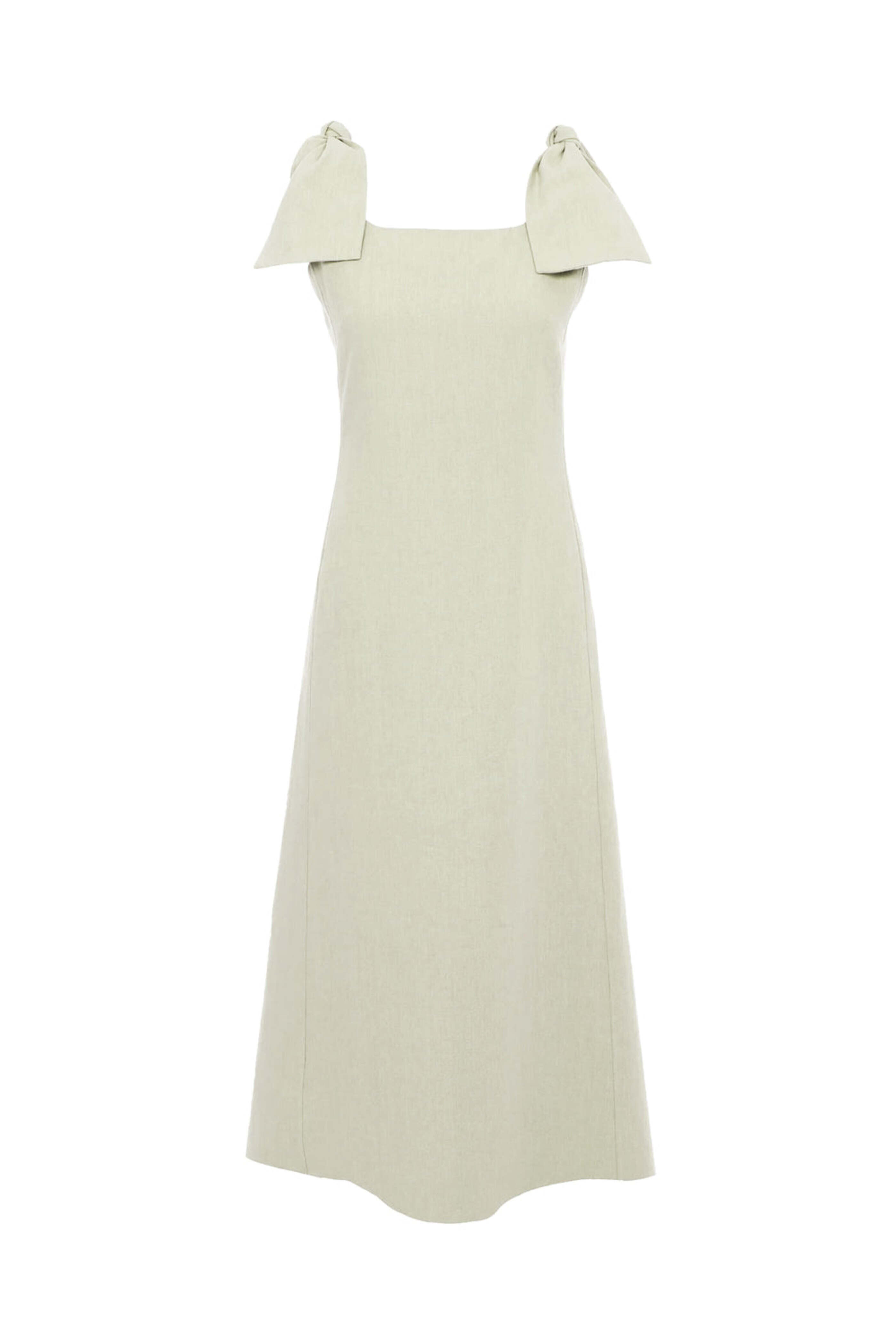 Chloé - Coconut Milk Aline Bow Sleeve Dress