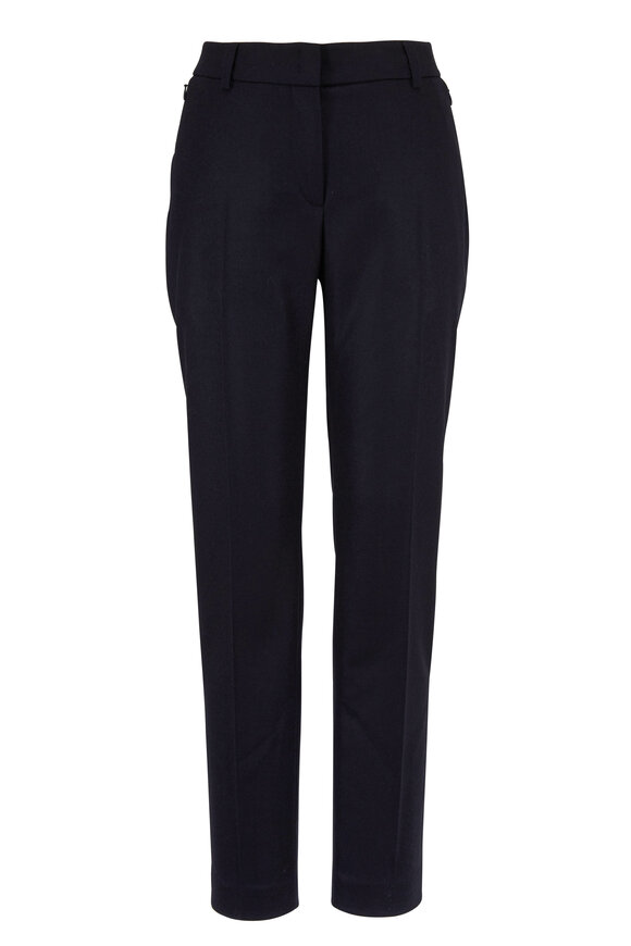 Akris - Melvin Navy Flannel Zip Pocket Pant