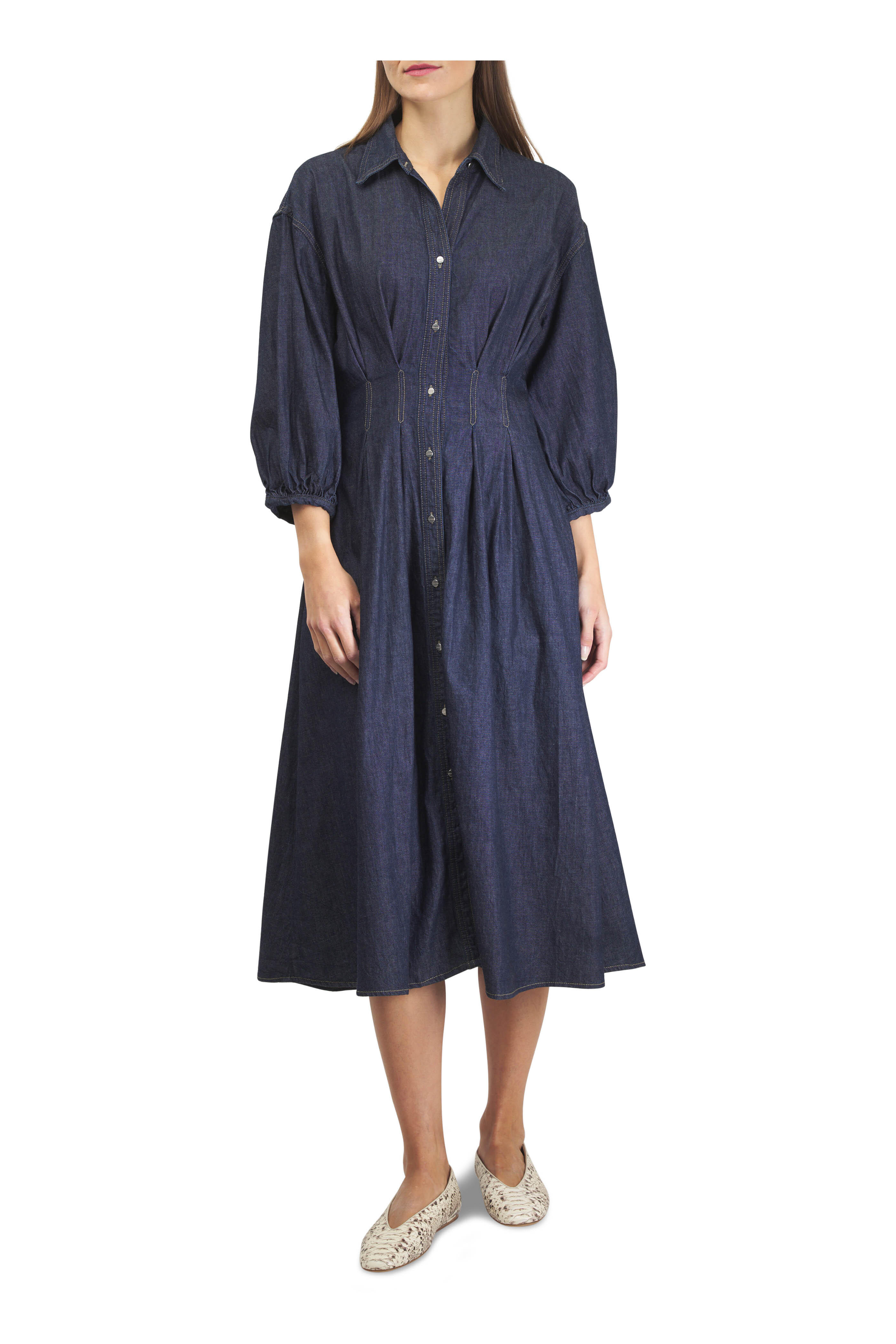 Le Monde Béryl - Classic Regency Embossed Leather Flat